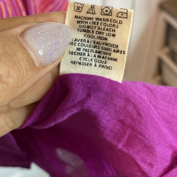 Billabong | Pink Striped Sun / Beach Dress - adjustable straps Crisscross - Med - Picture 9 of 9